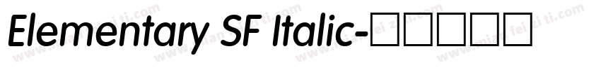 Elementary SF Italic字体转换